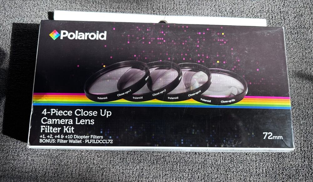 Polaroid 58mm 4-Piece Close Up Camera Lens Kit Diopter Filters +1‎ +2 +4 +10 NEW